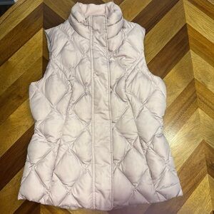 Eddie Bauer Premium Quality Goose Down Light Pink Quilted Vest